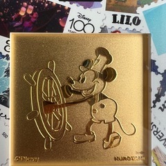 ディズニーランド100周年100枚限定ミッキーマウス…24金4g高島屋三越の画像