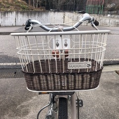 子供用 24インチ　自転車　マハロエル　　アイボリーの画像
