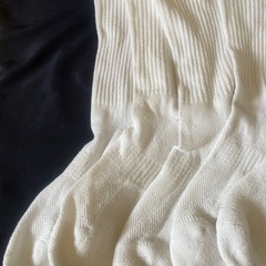 【終了】【used】厚手の靴下　白　27センチ前後　6組　高校　中学の画像