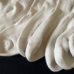 【終了】【used】厚手の靴下　白　27センチ前後　6組　高校　中学の画像