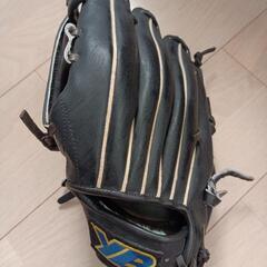 YB 黒 レザー ソフトボールグローブ 右手用