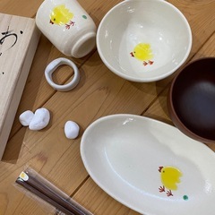 富雄で！お食い初め　食器　皇室御用達の画像