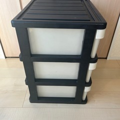 3段収納棚　引き出しの画像