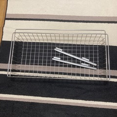 無印良品ステンレスユニットシェルフ用ワイヤーバスケット(84cm...