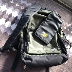 リュックサックと小物入れの画像