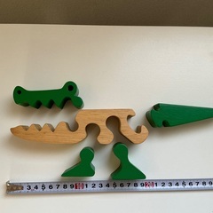 木製　ワニ　⚠️ 取りに来ていただける方の画像