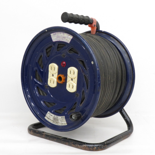 NICHIDO 日動工業 100V コードリール 屋内用 アース無し 温度センサー付 電線2.0mm2 50m 4口 NF-504D 中古 【工具専門店 テイクハンズ金沢野々市店】