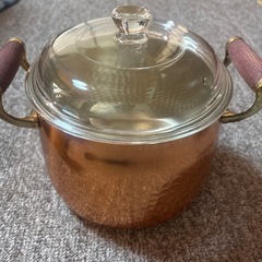 銅メッキ寸胴鍋　中古