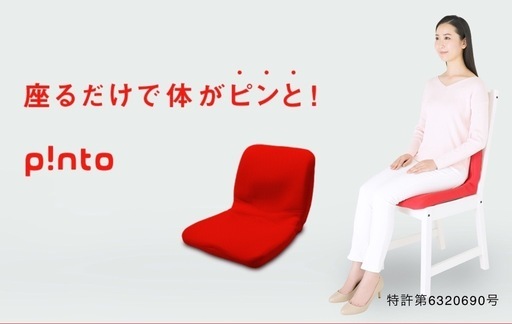正しい姿勢の習慣用座布団 クッション（pinto）ピント［black］