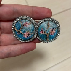 ハンドメイド 桜の枝のピアス