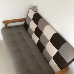 ソファー☕️カフェモカ柄 2人〜３人までの画像