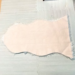 フェイクファー　ラグ　ホワイトの画像