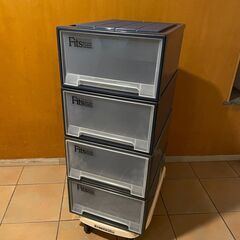 【無料_4個セット】浅型クローゼット用衣装ケース「Fits」W3...
