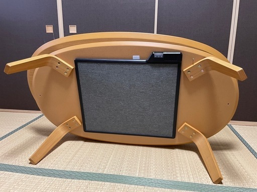 【本日〜1/5限定】無印良品 楕円形 こたつ 134×77×H35cm 2018年製 フラットヒーター