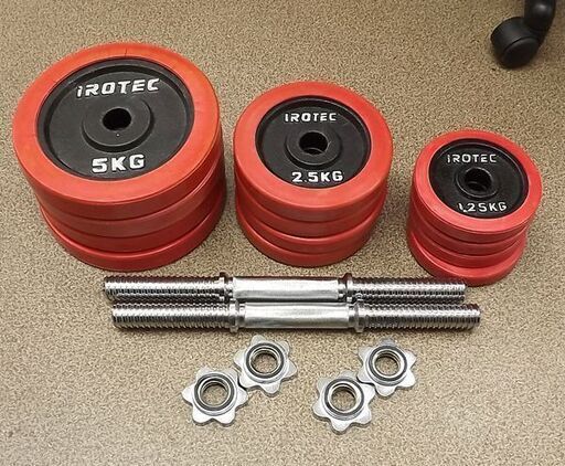 iROTEC ダンベル 40kg 5kg 2.5kg 1.25kg 1.25 スポーツ iROTEC