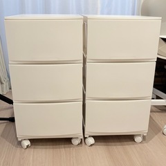 【引取限定】ニトリ収納ケース×2個　キャスター付き