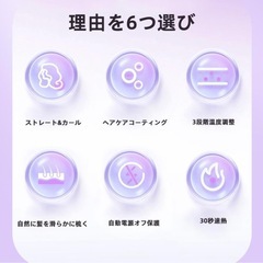 【新品】電動ヘアストレートブラシ ブルーの画像