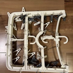 52クリップ付き折りたたみ式洗濯ピンチハンガー