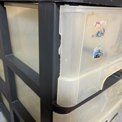 キャスター付き3段収納ケースの画像