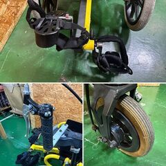 【愛品倶楽部柏店】TESS Profhand COGY コギー /足こぎ車いす / ソリッドイエロー / Mサイズ / 左手ハンドル 中古品　　　　　　の画像