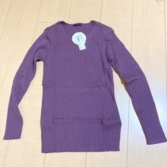 お譲り先決定　アーバンリサーチ リブニット パープル Vネック ...