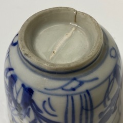 そば猪口 古伊万里 染付 手描き 江戸後期　湯呑み 骨董品 和食器 青花の画像