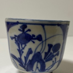 そば猪口 古伊万里 染付 手描き 江戸後期　湯呑み 骨董品 和食器 青花の画像