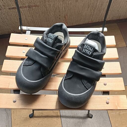 新品 24.5cm レディース スニーカー ブラック シューズ 靴 厚底【506】