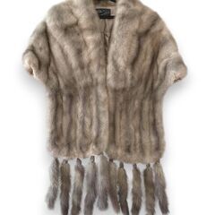 シルバーミンク　ショール　美品