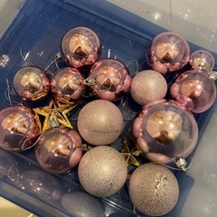 クリスマスオーナメント　ピンク　シルバーボール