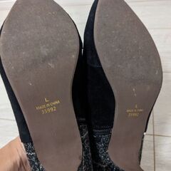 Menue メヌエ ショートブーツ バイカラー 24.5cmの画像