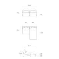 アルモニア カウチソファの画像