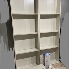 【現地受渡】本棚２つ+転倒防止突っ張り棒4点セットの画像