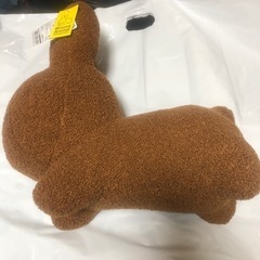 ブルーナアニマル　特大サイズぬいぐるみ　うさぎ　もこもこver. ブラウンの画像