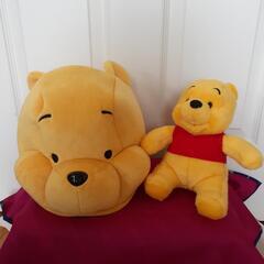 【美品】プーさん　ファンキャップ　&　正規ぬいぐるみ(20cm)