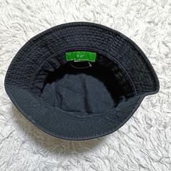 ハフ バケットハット 帽子 刺繍ロゴ ブラック 綿 SM ストリート カジュアル ブラック メンズの画像
