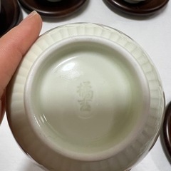 橘吉（たち吉）湯呑み5客セットコースター付きの画像