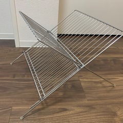 武田コーポレーション 【水切り・コンパクト・折りたたみ】 シルバー 32.5×42×25.5cm 折りたたみ水切りラック　キッチンラック　水切りスタンド　水切りカゴ  の画像
