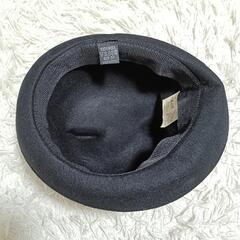 ボーラーハット 猫耳 帽子 ブラック ウール レディースの画像