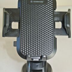★値下げ★車載ホルダー VANMASS スマホホルダー 2in1 粘着ゲル吸盤＆エアコン吹き出し口式兼用 安定性 360度回転 ワンタッチ 携帯ホルダー カー用品 エアコン 厚いケース/手帳型ケース対応 4-7インチ全機種対応 iPhone/Sony/Samsung/Oneplusなど機種対応の画像