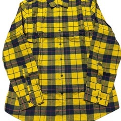 amazon essentials イエローチェックシャツの画像