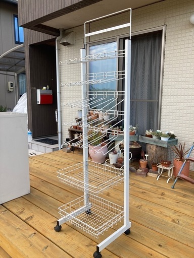 昭和レトロ ワイヤーワゴン キャスター付 店舗什器 超シャビージャンク