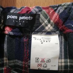 pom ponette　チェックのキュロットスカート
の画像