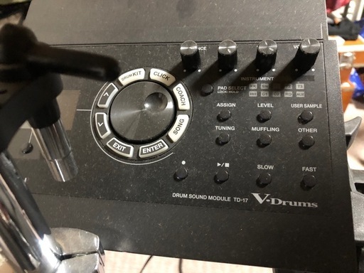 電子ドラム Roland TD-17ドラム 椅子・防音マット付き