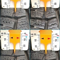 ③155/65R13 中古冬用タイヤ4本と中古ホイール4本の画像