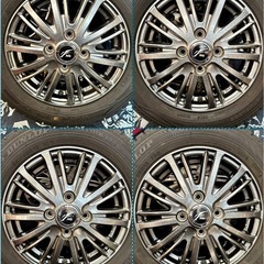 ③155/65R13 中古冬用タイヤ4本と中古ホイール4本の画像