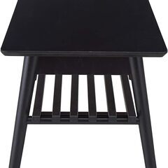 ★新品・未開封!!お届け可!!★ パール金属 折りたたみローテーブル センターテーブル すのこ棚板付ブラック N-7754の画像