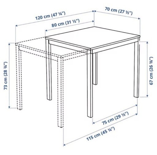 IKEA (イケア)VANGSTA ヴァングスタ 伸長式テーブル