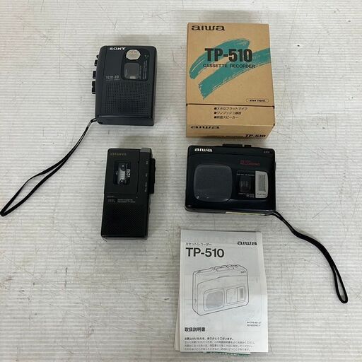 SONY tcm-39 aiwa TP-510 TP-M300 カセットプレイヤー J0718