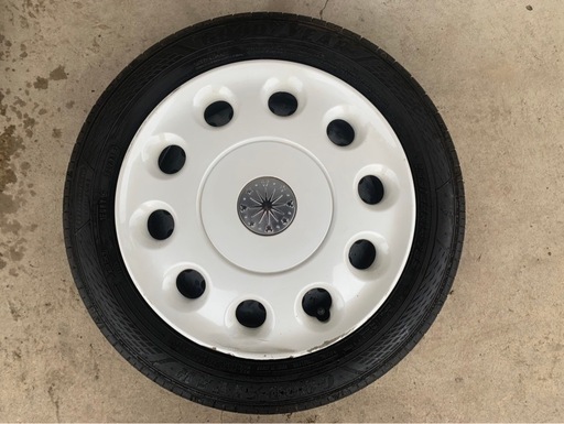 格安‼️155/65R14 サマータイヤ　鉄チンホイール　ホイールキャップ付　　